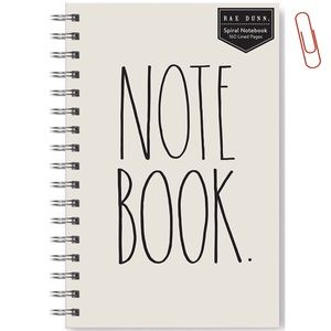 **SOLD** Rae Dunn Spiral NOTEBOOK Journal Hardback 160 Lined Sheets 9” x 6” NEW